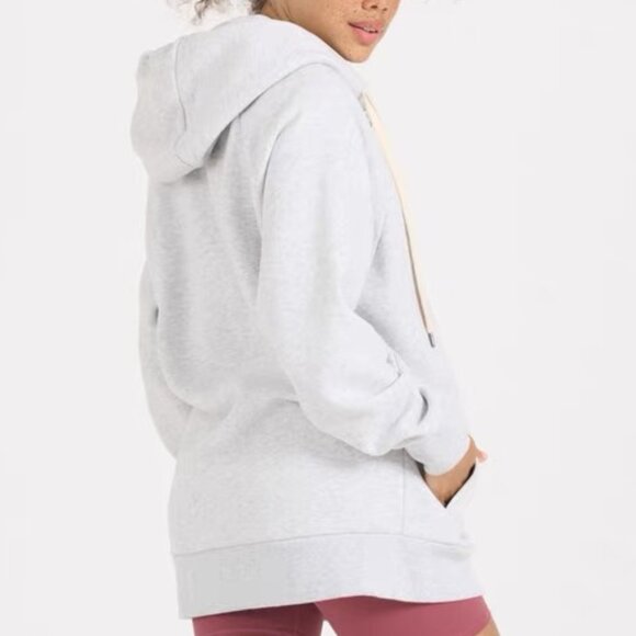 Vuori Restore Oversized Full Zip Hoodie Pale Grey Heather Medium - Picture 8 of 12